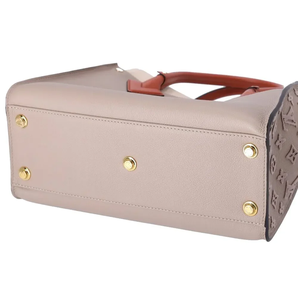 Louis Vuitton On My Side MM Satchel Monogram Tuffetage Galet Leather